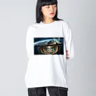 たろテックスの宇宙とあり ビッグシルエットロングスリーブTシャツ