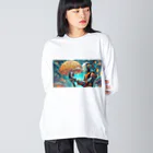 ようようよのDJ mirai ビッグシルエットロングスリーブTシャツ