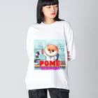 Pom-Dog'sのポメサイエンティスト Big Long Sleeve T-Shirt