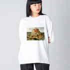 名画館のブリューゲル「バベルの塔①」　ピーテル・ブリューゲルの絵画【名画】 Big Long Sleeve T-Shirt