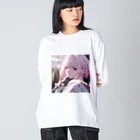 ぶーたんのステージ上の歌姫の輝き ビッグシルエットロングスリーブTシャツ