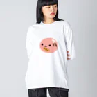 みたらし団子のふたたまちゃんのみたらし団子のふたちゃん ビッグシルエットロングスリーブTシャツ