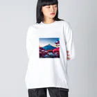 P.H.C（pink house candy）の富士山と紅葉、そして湖のグッズ Big Long Sleeve T-Shirt