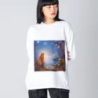 Puppe-プッペ-の海底の人魚 ビッグシルエットロングスリーブTシャツ