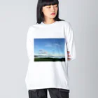 ブルームーンのあおぞらとびわこにいやされます。 Big Long Sleeve T-Shirt