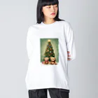 규리shopのテディーベア兄弟のクリスマス ビッグシルエットロングスリーブTシャツ