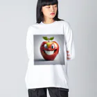 リスペードのりんごさん ビッグシルエットロングスリーブTシャツ