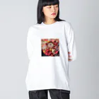 Echeveria_Masterの華やかなエケベリア ビッグシルエットロングスリーブTシャツ