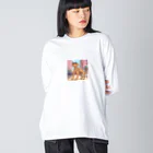 candokysの街ゆくDOG Big Long Sleeve T-Shirt