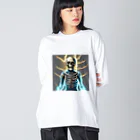 しゅ～とshopのスカルのグッズ Big Long Sleeve T-Shirt