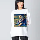 MATORAMIのライオン Big Long Sleeve T-Shirt