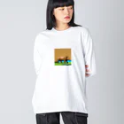 Zep11138のドット絵サイ ビッグシルエットロングスリーブTシャツ