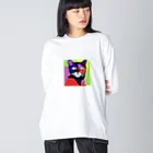 SuperTrioのCOLOR CAT ビッグシルエットロングスリーブTシャツ