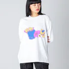 べ椅子の架空アニメロゴ(やにわにぱにっく) Big Long Sleeve T-Shirt