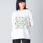 図鑑Tのスズリのきょうりゅういっぱい Big Long Sleeve T-Shirt