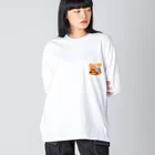 chapinnuのイチョウと紅茶シリーズ① ビッグシルエットロングスリーブTシャツ