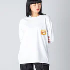 chapinnuのイチョウと紅茶シリーズ② ビッグシルエットロングスリーブTシャツ