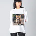 ラディアンス・ストアの可愛い猫ちゃん ビッグシルエットロングスリーブTシャツ