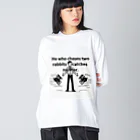 &AIの二兎追うものは一兎をも得ず(He who chases two rabbits catches neither.) ビッグシルエットロングスリーブTシャツ