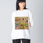 flânerのSuper Happy GAL♡ Big Long Sleeve T-Shirt