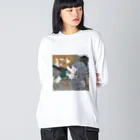 渡邊野乃香のお店の洗濯物と猫 Big Long Sleeve T-Shirt