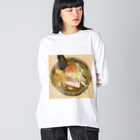 渡邊野乃香のお店のラーメン2 ビッグシルエットロングスリーブTシャツ