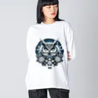 niko&PANDA shopのフクロウリース Big Long Sleeve T-Shirt