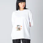 しろねこまるのまるちゃん！おおっ！ Big Long Sleeve T-Shirt