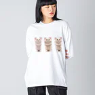 CHIKUSHOの3匹が行く　シャツ ビッグシルエットロングスリーブTシャツ