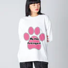 777_shopの愛犬ペキニーズ ビッグシルエットロングスリーブTシャツ