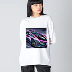 Moichi Designs Shop-2023のエレクトロスペクトラカー ビッグシルエットロングスリーブTシャツ