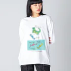 森図鑑の[森図鑑] タツノオトシゴの起源 ビッグシルエットロングスリーブTシャツ