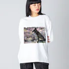 Toshiko’s shopの甲斐犬の大あくび Big Long Sleeve T-Shirt