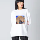 BOSEjoshiのまぁメイド坊主女子 ビッグシルエットロングスリーブTシャツ