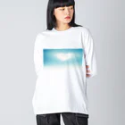 すずきいくやのハートの雲 ビッグシルエットロングスリーブTシャツ