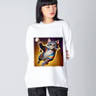 ニャーちゃんショップのジャンピングスローだニャ Big Long Sleeve T-Shirt