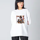 たまき工房の呑(どん)女武士の正月 Big Long Sleeve T-Shirt