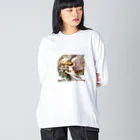 たまき工房の花天使　アール・ヌーヴォー風 Big Long Sleeve T-Shirt