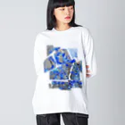 未開の地の(反転カラー版)Yellow leaves ビッグシルエットロングスリーブTシャツ