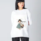 piyotanpiのgoing out girl ビッグシルエットロングスリーブTシャツ