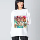 💖宇宙整体♪🌈♪こころからだチャンネル♪💖のThere are infinite rays of love in my eyes Big Long Sleeve T-Shirt