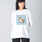 WshopTYのにゃるほどキャッツ ビッグシルエットロングスリーブTシャツ