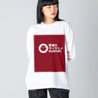 奏桃服店の普通のサイズじゃNO ビッグシルエットロングスリーブTシャツ