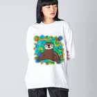 夢幻カワウソくんのお店の夢幻カワウソくん ビッグシルエットロングスリーブTシャツ