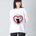 Amasyuiroのmagboxシリーズ　～ウィンク黒猫～ Big Long Sleeve T-Shirt