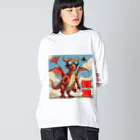 KenySignsのお年始の辰くんのイラストグッズ Big Long Sleeve T-Shirt