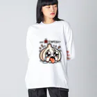 SHOWTIMEのニンニクのダジャレイラストです。 Big Long Sleeve T-Shirt