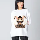 meow-sunniesのスマートニャンコ Big Long Sleeve T-Shirt