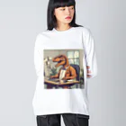 kenshopの働く恐竜 Big Long Sleeve T-Shirt