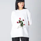 24_Redpink  visual calendarのRedpink 5 roses Big Long Sleeve T-Shirt